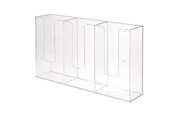MCR Safety Acrylic Disposable Glove Dispenser w/Three Slots 300 w/ Free Shipping